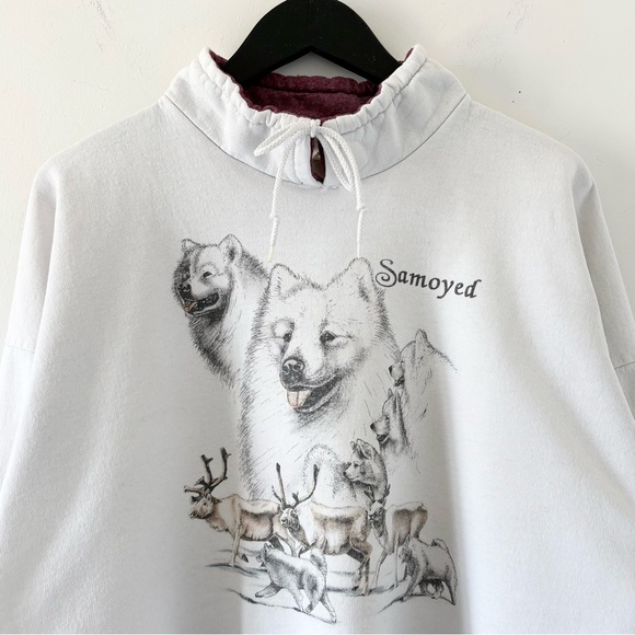 Vintage Samoyed Dog Sweater - Picture 4 of 10